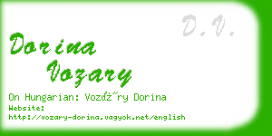 dorina vozary business card